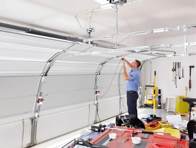 Garage door cable repair service by Sanford Garage Door Repair in Sanford