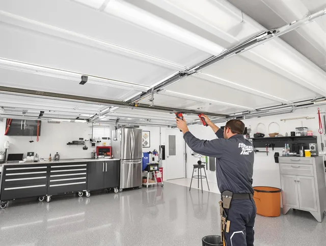 Overhead garage door repair service by Sanford Garage Door Repair in Sanford