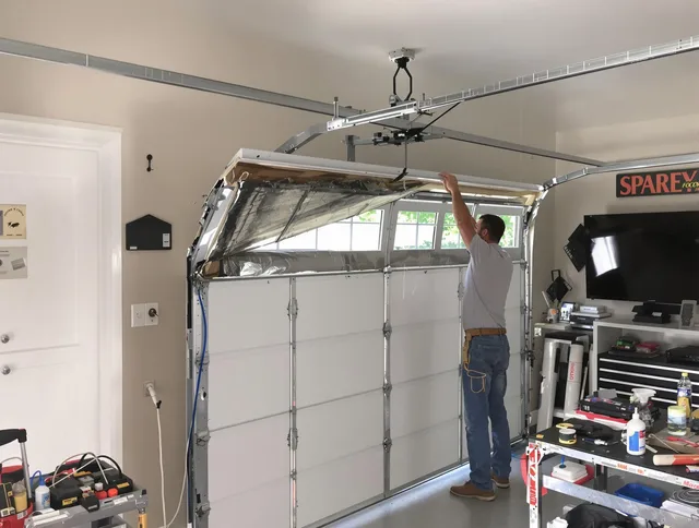 Garage door section replacement by Sanford Garage Door Repair in Sanford