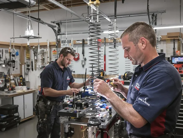 Garage door spring repair service by Sanford Garage Door Repair in Sanford